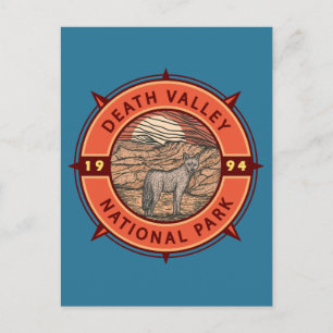 Nationaal park Coyote Retro Compass Death Valley Briefkaart