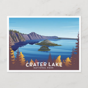 Nationaal park Crater Lake Briefkaart