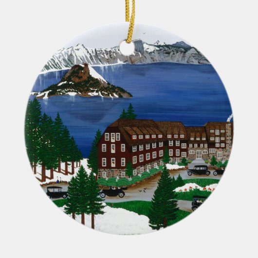 Nationaal park Crater Lake Keramisch Ornament (Voorkant)