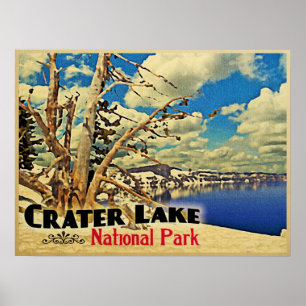 Nationaal park Crater Lake Poster