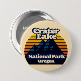 Nationaal park Crater Lake Ronde Button 7,6 Cm