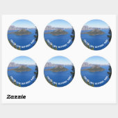 Nationaal park Crater Lake Ronde Sticker (Vel)