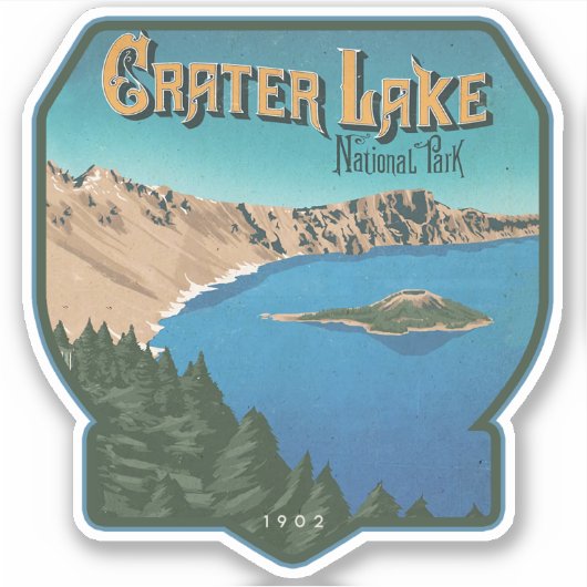 Nationaal park Crater Lake Sticker (Voorkant)