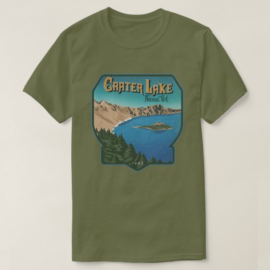 Nationaal park Crater Lake T-shirt (Design voorkant)