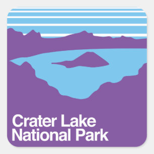 Nationaal park Crater Lake Vierkante Sticker