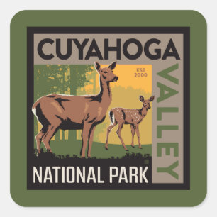 Nationaal park Cuyahoga Valley Ohio Vierkante Sticker