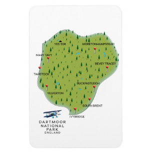 Nationaal park Dartmoor Engeland Kaart Magneet
