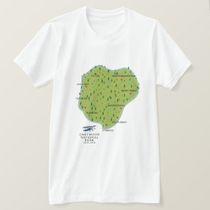 Nationaal park Dartmoor Engeland Kaart T-shirt