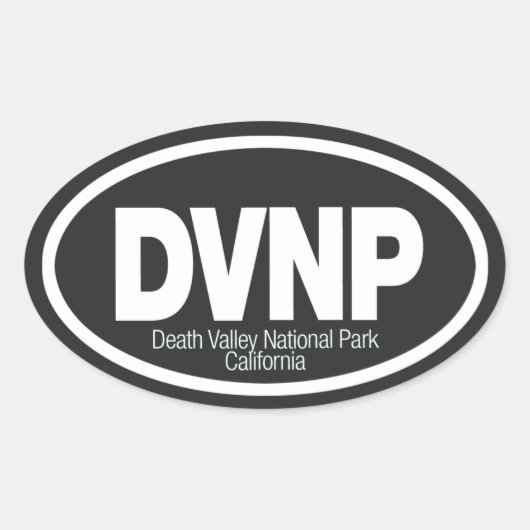 Nationaal park Death Valley Ovale Sticker (Voorkant)