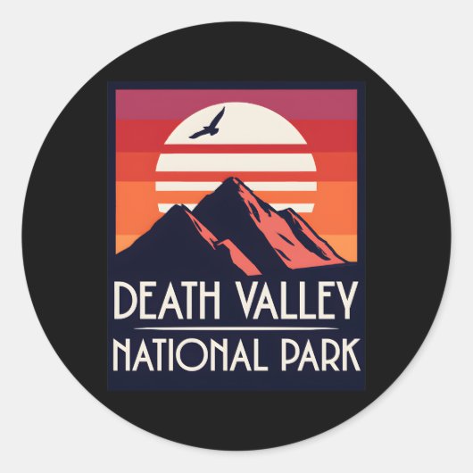 Nationaal park Death Valley Ronde Sticker (Voorkant)