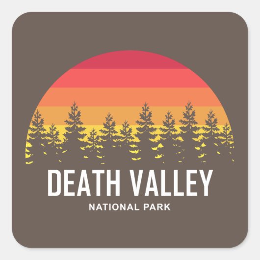 Nationaal park Death Valley Vierkante Sticker (Voorkant)