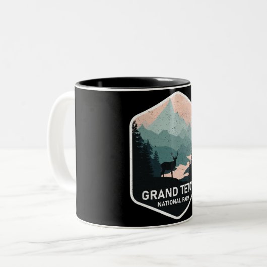 nationaal park Deer Mountains Tweekleurige Koffiemok (Voorkant links)