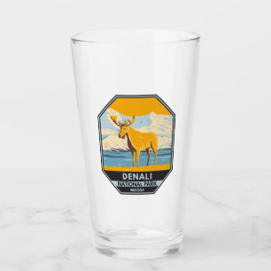 Nationaal park Denali Alaska Moose Vintage Glas