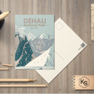 Nationaal park Denali Alaska Mount Hunter Briefkaart