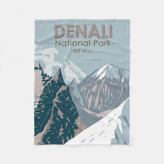 Nationaal park Denali Alaska Mount Hunter  Fleece Deken (Voorkant)