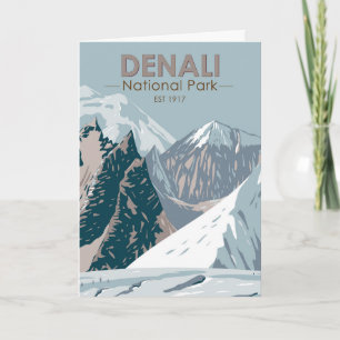 Nationaal park Denali Alaska Mount Hunter Kaart