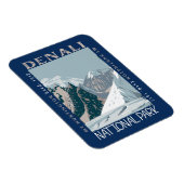 Nationaal park Denali Alaska Mount Huntington Retr Magneet (Rechterzijde)