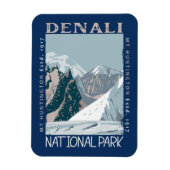 Nationaal park Denali Alaska Mount Huntington Retr Magneet (Verticaal)