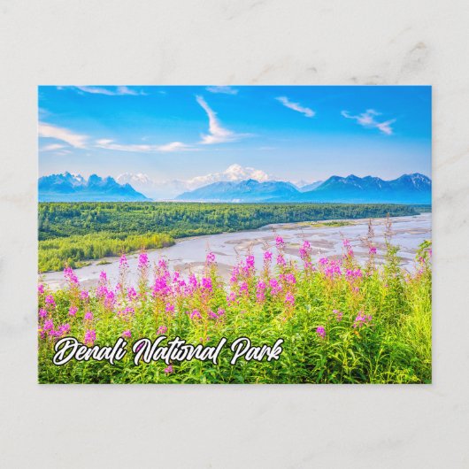 Nationaal Park Denali en Preserve, Alaska Briefkaart (Voorkant)