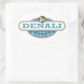 Nationaal park Denali Ovale Sticker (Tas)
