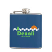 Nationaal park Denali Retro Heupfles (Voorkant)