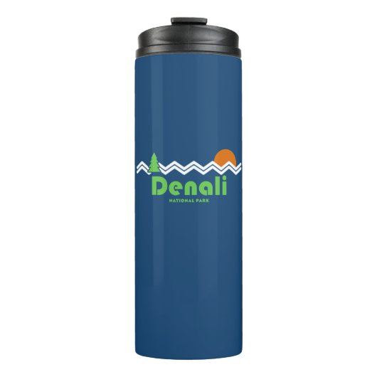 Nationaal park Denali Retro Thermosbeker (Voorkant)