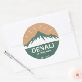 Nationaal park Denali Ronde Sticker (Envelop)