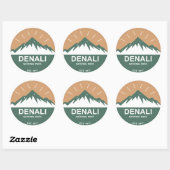 Nationaal park Denali Ronde Sticker (Vel)