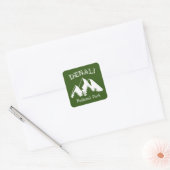 Nationaal park Denali Vierkante Sticker (Envelop)