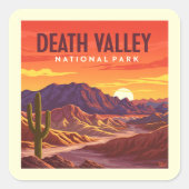 Nationaal Park  doodvallei Vierkante Sticker (Voorkant)