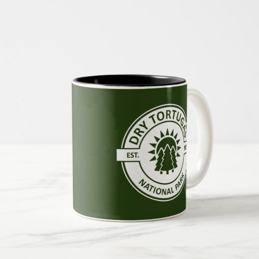Nationaal park Dry Tortugas Tweekleurige Koffiemok (Voorkant rechts)