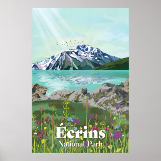 Nationaal park Écrins Frankrijk Reisposter Poster