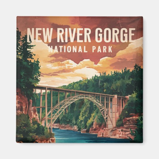 Nationaal park en natuurgebied New River Gorge Magneet (Voorkant)