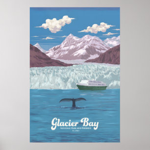 Nationaal park en natuurreservaat Glacier Bay Reis Poster