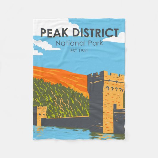Nationaal Park Engeland van het district Peak  Fleece Deken (Voorkant)