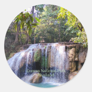 Nationaal park Erawan, Thailandia, Ronde Sticker