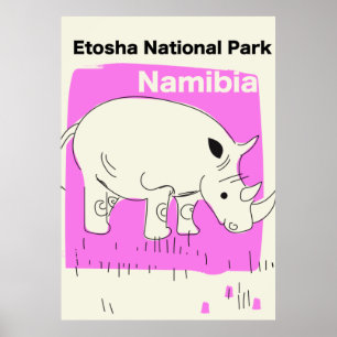 Nationaal park Etosha, Namibië Poster