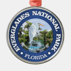 Nationaal park Everglades (egret) Metalen Ornament