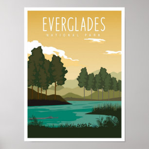 Nationaal park Everglades Florida USA Reizen Poster