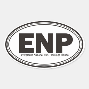 Nationaal park Everglades Ovale Sticker