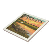 Nationaal Park  Everglades Tegeltje (Zijkant)