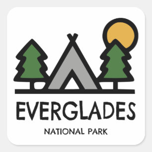 Nationaal park Everglades Vierkante Sticker