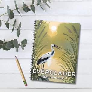 Nationaal park Everglades Waterverf Ooievaar Notitieboek