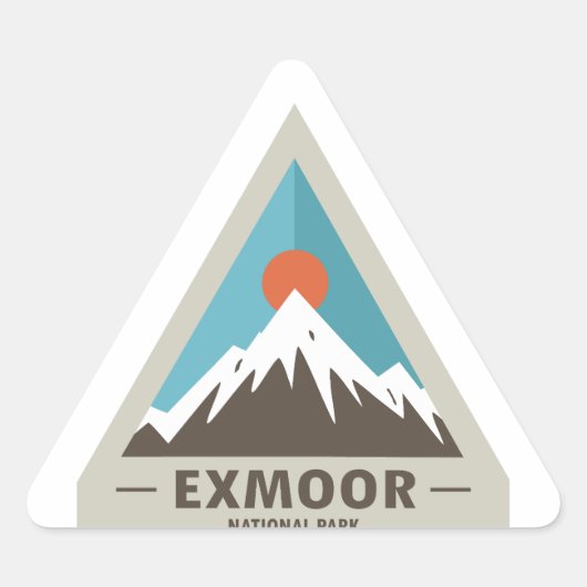 Nationaal park Exmoer Driehoek Sticker (Voorkant)