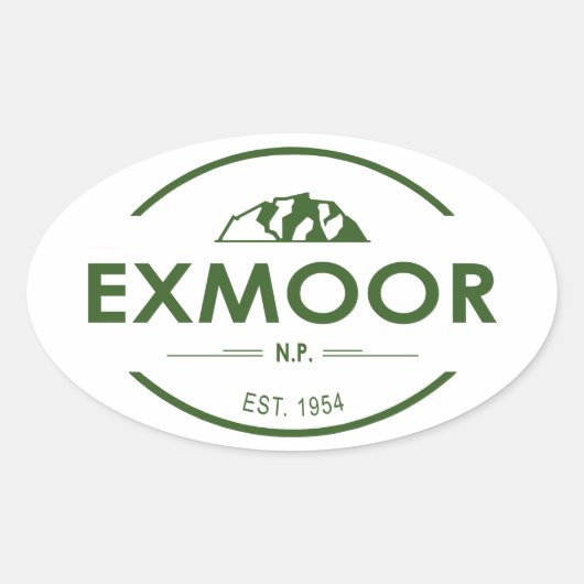 Nationaal park Exmoer Ovale Sticker (Voorkant)