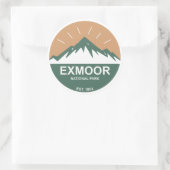 Nationaal park Exmoer Ronde Sticker (Tas)