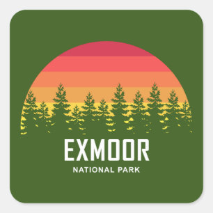 Nationaal park Exmoer Vierkante Sticker