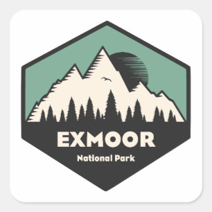 Nationaal park Exmoer Vierkante Sticker