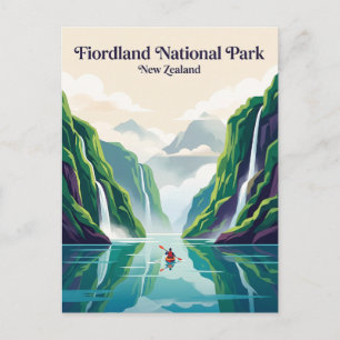 Nationaal park Fiordland Nieuw-Zeeland Briefkaart