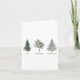 Nationaal park Fir Dogwood Tamarack Vintage Kaart
